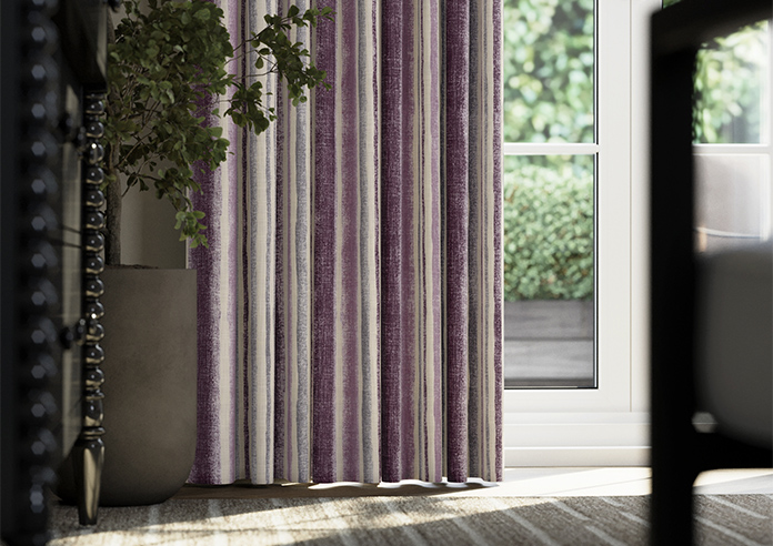 Guarda Stripe, Grape - Made to Measure Curtains - Image 5